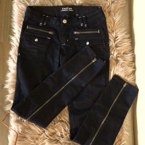 Bebe Zipper Back Skinny Jeans